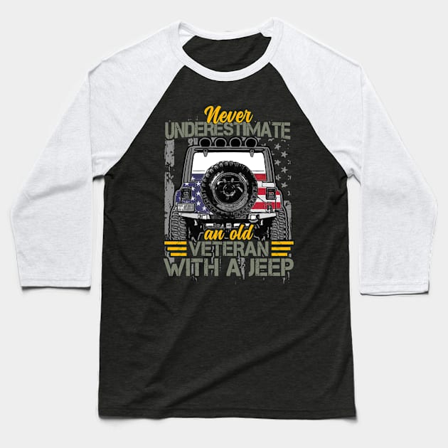 Jeep Grandpa Baseball T-Shirt by RichyTor